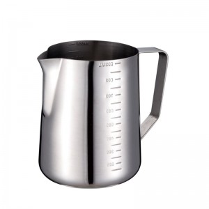 hot sell latte art milk pitcher with 350 / 600 / 900 ml with measurement scales
